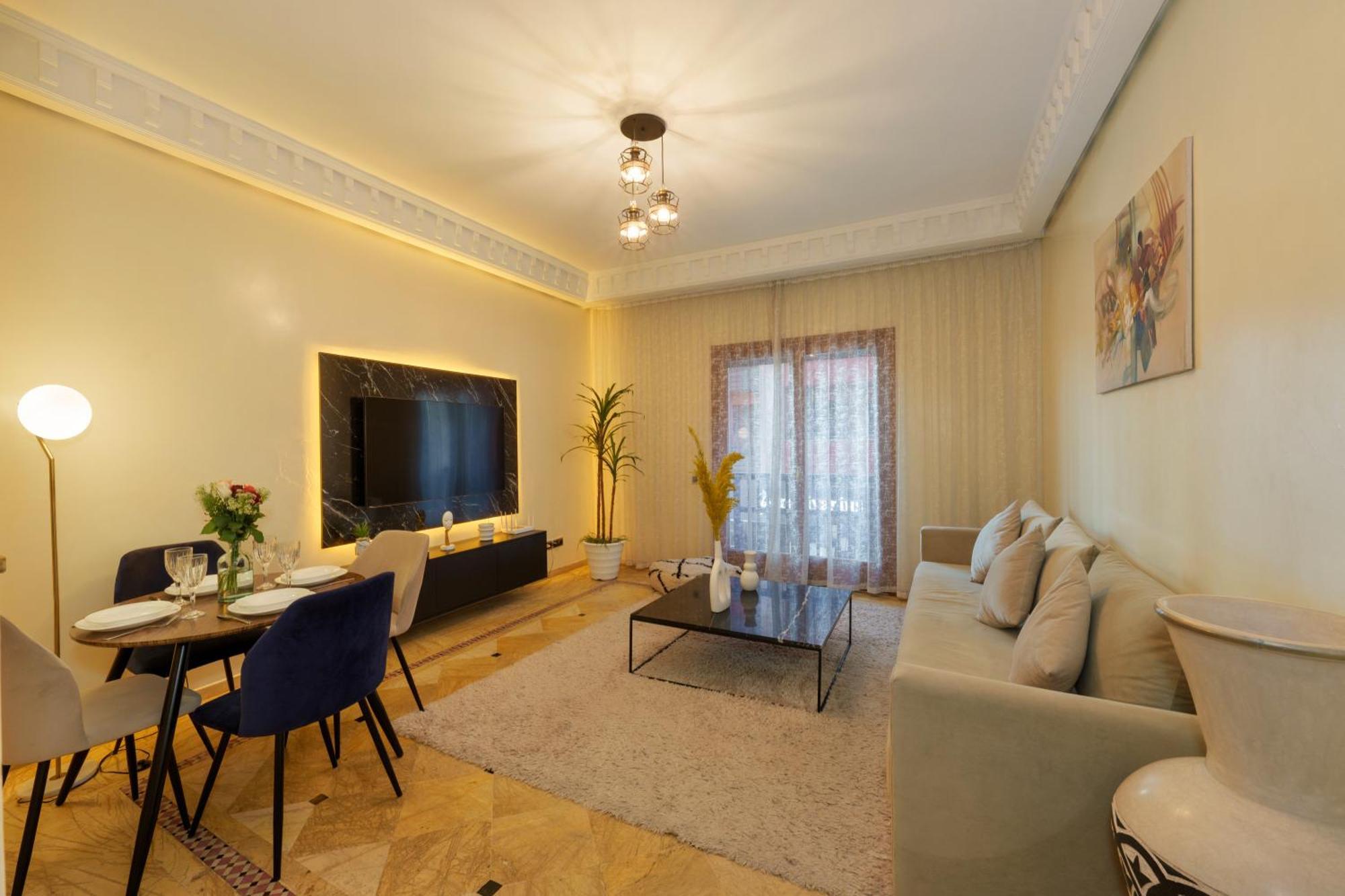 Appartement Haut Standing Gueliz Plaza Avec Vue 马拉喀什 外观 照片