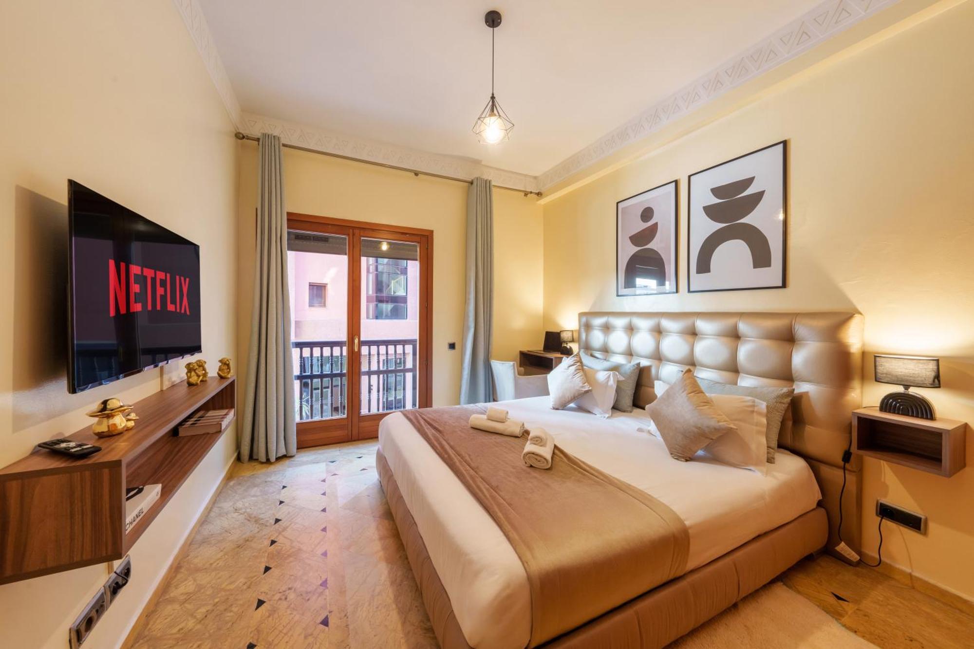 Appartement Haut Standing Gueliz Plaza Avec Vue 马拉喀什 外观 照片