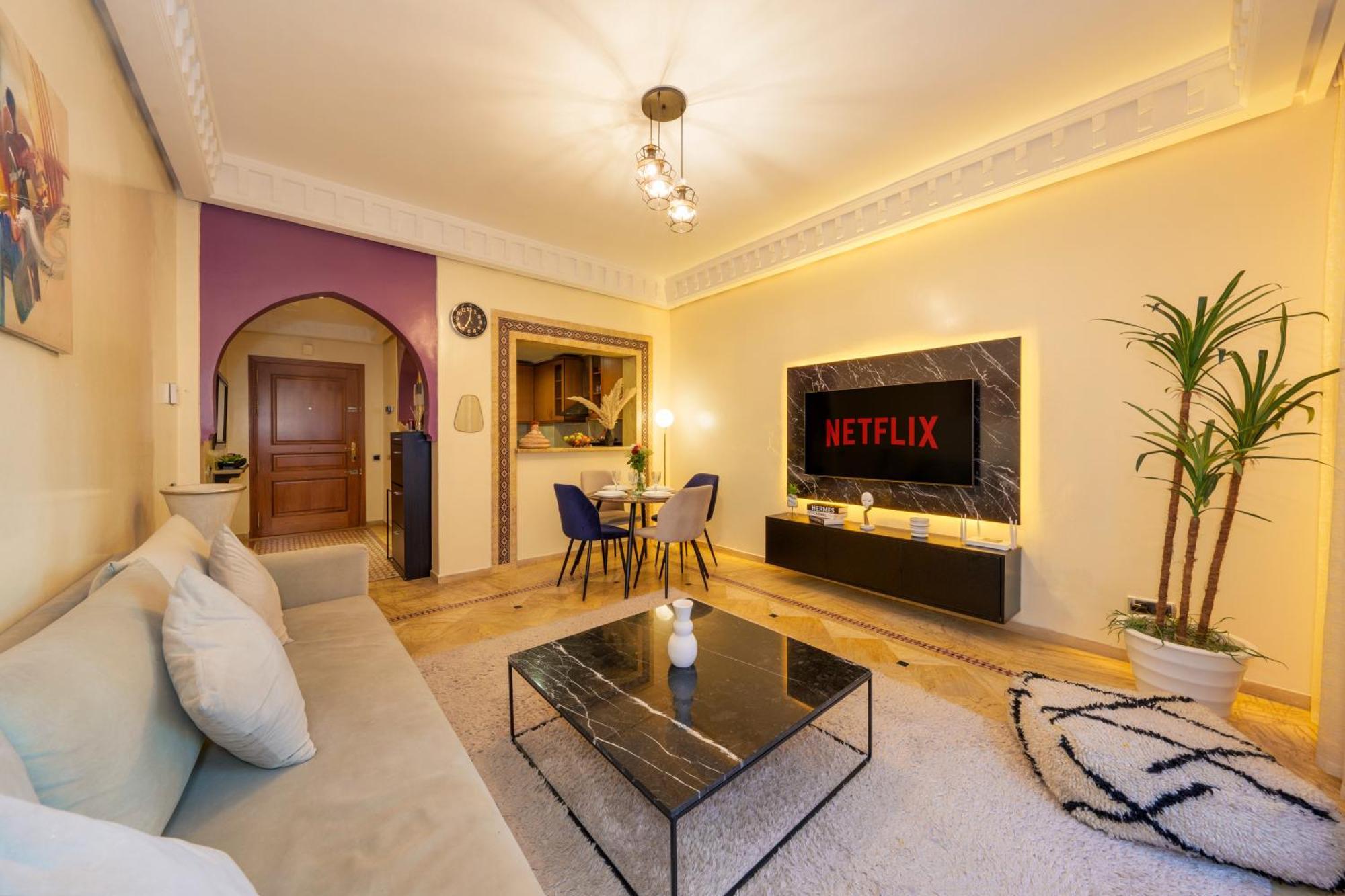 Appartement Haut Standing Gueliz Plaza Avec Vue 马拉喀什 外观 照片