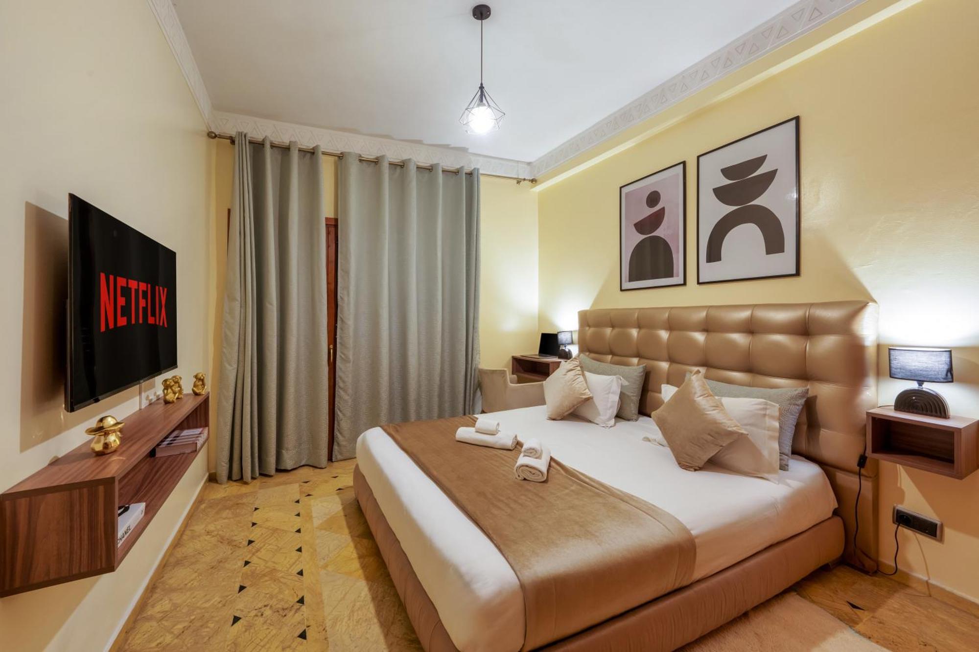 Appartement Haut Standing Gueliz Plaza Avec Vue 马拉喀什 外观 照片
